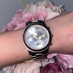 Bebe Silver Watch and Gold Accents Watch